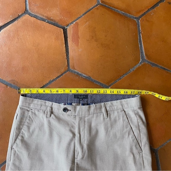 Ted Baker London Mens 34R Khaki Chino Cotton Blend Modern Pants - Picture 6 of 8